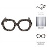 Decorative Object Metal Aluminum Eyewear-Shaped Sculpture with Textured Artisan Design - Modern Stylish Accent Decor - 4 of 4