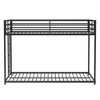 Full over Full Metal Bunk Bed with Ladder, Easy Climbing with Adjustable Ladder, Metal Slats Supports, No Box Spring Needed - 4 of 4