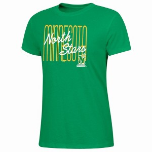 NHL Minnesota North Stars Women's Vintage Short Sleeve T-Shirt with Puff Inc - 1 of 3