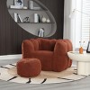 Bean Bag Sofa Couch With Ottoman,Bean Bag Chairs For Adult, Individual Sofa Chair With Footstool And Armrests For Living Room Lounge-Cuddlewood - 3 of 4