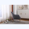 Akoasm Modern Upholstered velvet Soft Accent Sofa & chair For Living Room, Office & Bedroom-Grey - 4 of 4