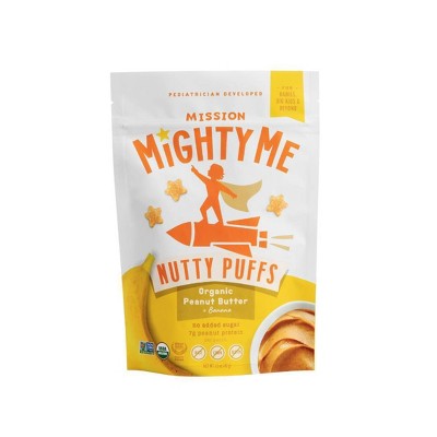 Mission MightyMe Nutty Puffs Baby Snacks - Organic Peanut Butter with Banana - 1.5oz