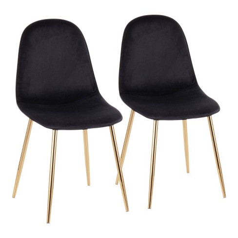 Black dining discount chair gold legs