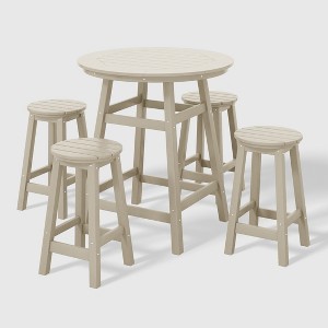 WestinTrends Malibu All Weather Hdpe Outdoor Patio Counter Height Dining Set (5-Piece) - 1 of 4