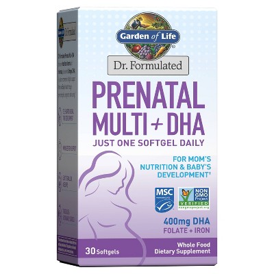 Garden of Life Dr. Formulated Prenatal Multi + DHA Softgels - 30ct