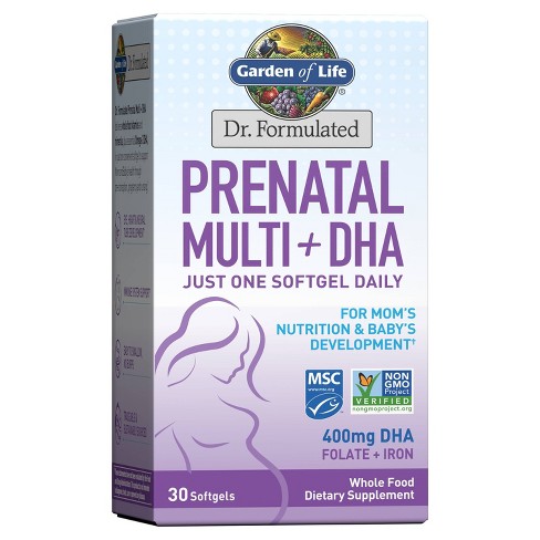 Garden Of Life Dr. Formulated Prenatal Multi + DHA Softgels - 30ct : Target