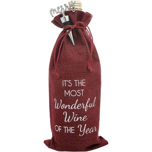 Wonderful Wine 13" Wine Gift Bag Set - 1 of 4