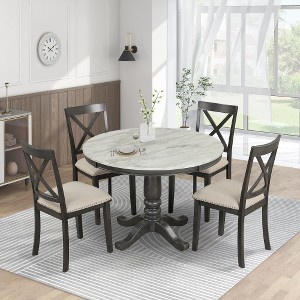 Anybear 5pc Dining Table and Chairs Set for 4 Persons - 1 of 4