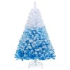 Costway 5/6/7/8 FT Artificial Christmas Tree with 456/820/1264/1774 Branch Tips & Folding Metal Stand White & Blue/White & Pink - 2 of 4