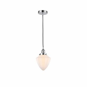 Bullet - 1 Light Cord Hung Mini Pendant In Modern Style-12 Inches Tall and 7 Inches Wide - 1 of 1