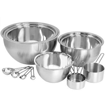 Juvale Stainless Steel Measuring Cup and Spoons Set, US and Metric Measurements (11 Sizes)
