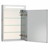 Fine Fixtures Bathroom Medicine Cabinet, Aluminum, Recessed/Surface Mount, Mirrored Interior w/LED - 4 of 4