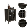 NicBex Mobile Kitchen Island Cart Morden Kitchen Carts on Wheels with Storage,2 Open Shelves and 8 Bottle Rack for Kitchen - 3 of 4