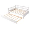 NicBex Elizabeth Wood Full Size Daybed with Twin Size Trundle White - 4 of 4
