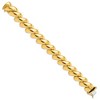 Black Bow Jewelry 14k Yellow Gold 14mm Polished Hollow San Marco Chain Bracelet - 2 of 4