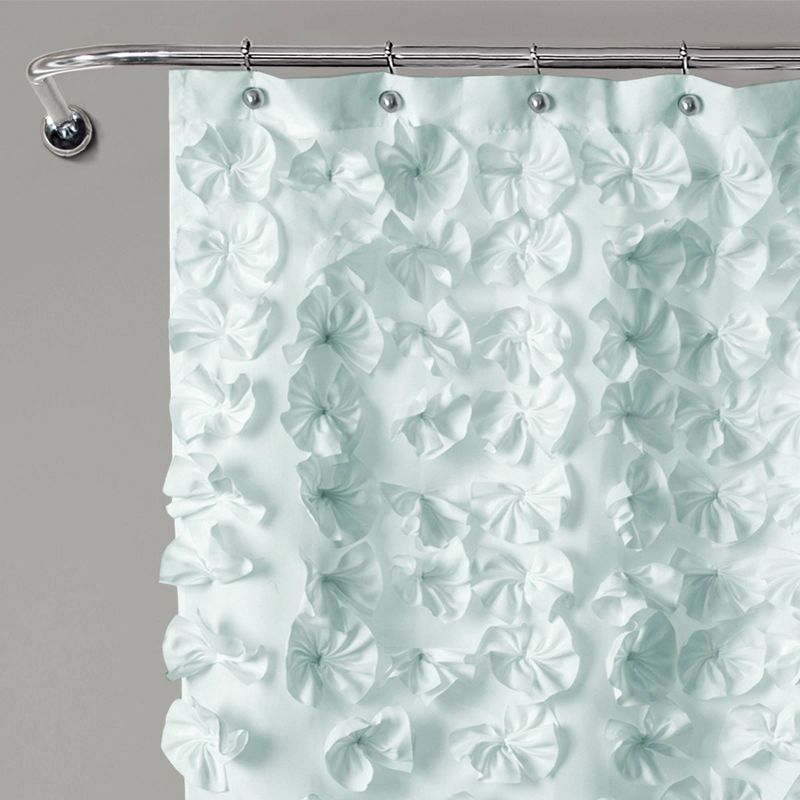 Lucia Scattered Flower Textured Shower Curtain - Lush Décor , 4 of 11
