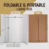 Trifold Poster Board 36" x 48" White Presentation Board - Self-Adhesive Science Subtitles included - For School, Fun Projects & Business Presentations - 2 of 4