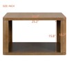 FONTOI 2-Tier Square Coffee Table with Storage, Side Table for Living Room, Center Table with Half Open Storage, Natural, 30.8"*18.3"*30.8" - 3 of 4