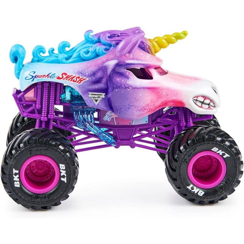 Monster Jam, Official Sparkle Smash Monster Truck, Collector Die-Cast Vehicle, 1:24 Scale, 3 of 4