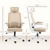 Mesh Office Chair, Ergonomic Desk Chair with Flip-up Armrest, Rotatable Headrest, Adjustable Lumbar Support - 3 of 4