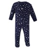 Hudson Baby Baby Cotton Zipper Sleep and Play 3pk, Navy Stars Moons - image 4 of 4