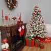 7 1/2' Feel Real® Snowy Silver Hill Pine Hinged Tree with Warm White LED Lights - 4 of 4