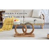 TiramisuBest Walnut Modern Coffee Table, 39.3L×23.6W×17.7H" MDF Base Living Room Center Table - 4 of 4
