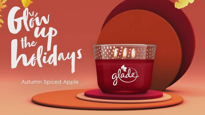 Glade Small Candle - Autumn Spiced Apple - 3.4oz/2pk, 2 of 17, play video