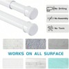 Shower Curtain Rod 56 - 104 Inch 1 Inch Diameter Spring Long Adjustable Tension Curtain Rods Bathroom Closet No Drilling No Rust - 3 of 4