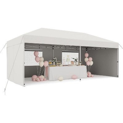 Pop Up Canopy Tent, Heavy Duty Outdoor Canopy W/ Removable Sidewall, Portable Tent Gazebo, Instant Tent Shelter for Parties, Events, & Vendors