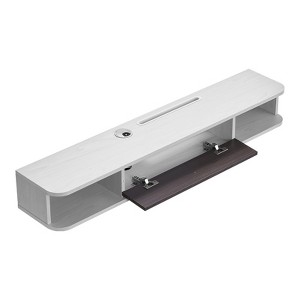 VEVOR Floating TV Stand, 47 in Wall Mount Entertainment Center with Cable Hole, Modern Floating TV Shelf with Storage Cabinet, White - 1 of 4