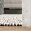 Nuloom Flora Handmade Textured Diamonds Wool Area Rug, 3' x 5', Gray - 3 of 4