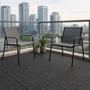 Chic Crate 44 Pack 12'' Stone Texture Interlocking Patio Deck Tiles – DARK Gray - 2 of 4