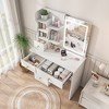 Bella Depot 31.5'' Makeup Vanity Dressing Table with Mirror and LED Light, 5-drawer - 2 of 4