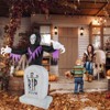 Angel Sar 8ft Halloween Inflatable Grim Reaper with Grave & LED String Lights, Light-Up Blow Up Yard Decoration for Garden, Lawn, Indoor Outdoor Party - 4 of 4