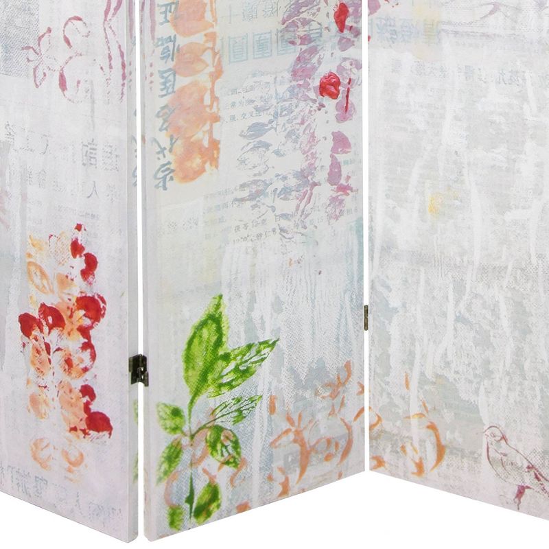 5 1/4 ft. Paradise Grove Canvas Room Divider - Oriental Furniture, 4 of 6