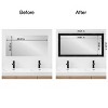 Amanti Art Mirror Makeover Bathroom Mirror Frame Border Kit - Fully Assembled Peel and Stick Frame - Mirror NOT Included - Grand Black Narrow Trim - 4 of 4