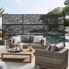 PexFix 72 in. x 47 in. Outdoor Privacy Rectangle Screen Galvanized Steel Panel Divider in Black - 2 of 4