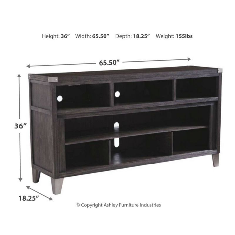 Todoe Fireplace TV Stand for TVs up to 70&#34; Dark Gray - Signature Design by Ashley, 5 of 7