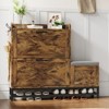 Shoe Cabinet with 2 Flip Drawers & Padded Seat Cushion, Narrow Shoe Organizer Rack for Entryway, Front Door, Foyer, Hallway - 2 of 4