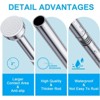 Holeless Telescopic Shower Curtain Rod, 27-76 Inch Adjustable Non-Slip Spring Rod, Stainless Steel Rust-Proof - 2 of 4