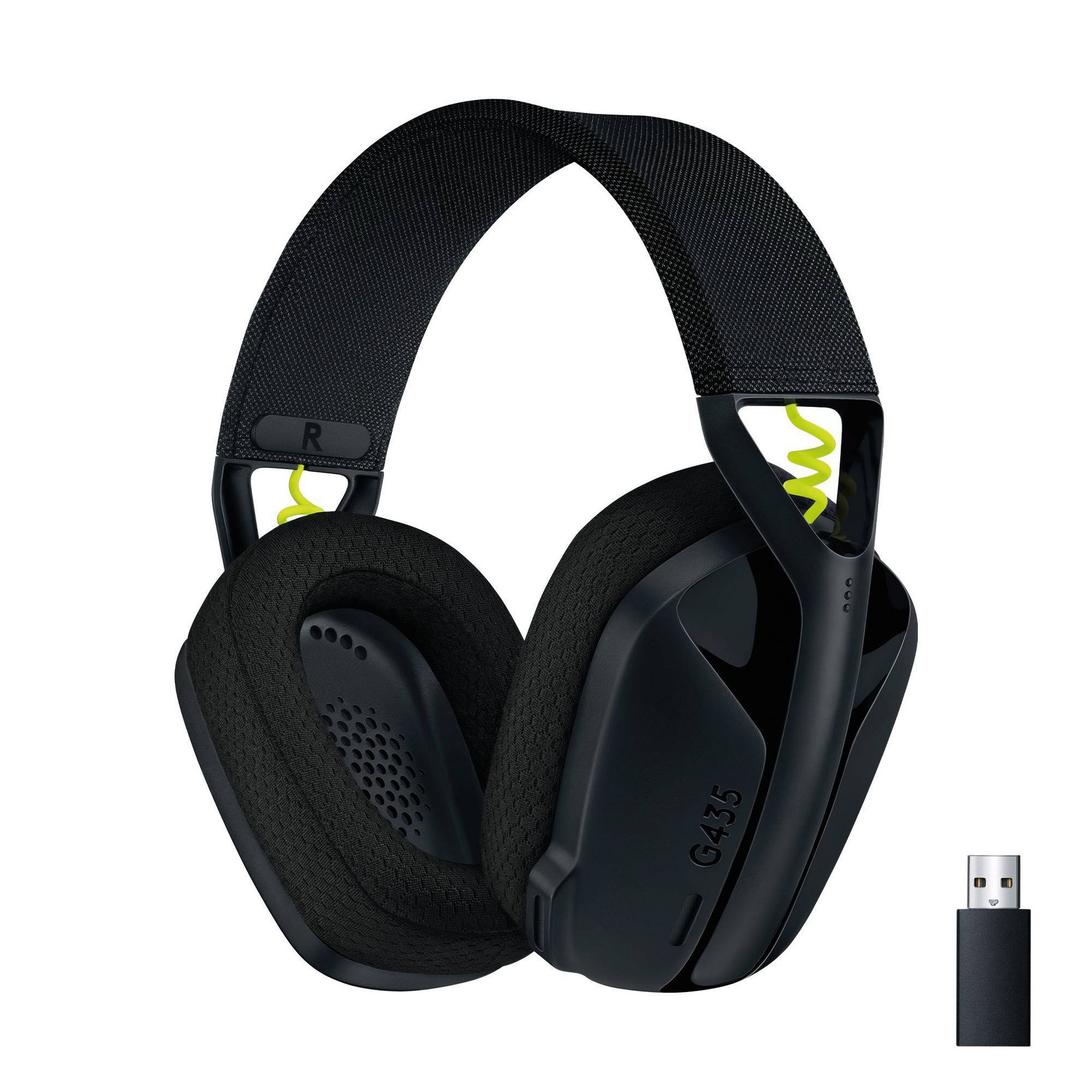 Logitech G435 LIGHTSPEED Bluetooth Wireless Gaming Headset for PC/PlayStation 4/5/Nintendo Switch: Built-In Microphone, Adjustable Headband