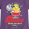 Girls' - Despicable Me Minions - Disco Made Me Do It Fitted Short Sleeve Graphic T-Shirt - 2 of 4