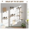 Sandinrayli Cat Wall Shelves - Wall-Mounted Set of 5, Floating Perches & Hanging Beds, Modern Furniture for Large Cats/Kitties (Beige) - 4 of 4