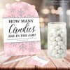 Big Dot of Happiness Pink Winter Wonderland Holiday Snowflake Birthday Party and Baby Shower Game - 1 Stand and 40 Cards - Candy Guessing Game - 2 of 4