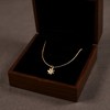 Anna-Kaci Women's Dainty Flower Pendant Necklace with Crystal Center and Fine Chain Design 18in - Gold - 2 of 4