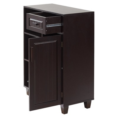 Catalina Floor Cabinet Dark Espresso Brown - Elegant Home Fashions