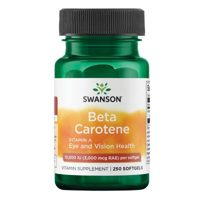 Swanson Beta-Carotene 10,000 Iu (3,000 mcg Rae) 250 Sgels.