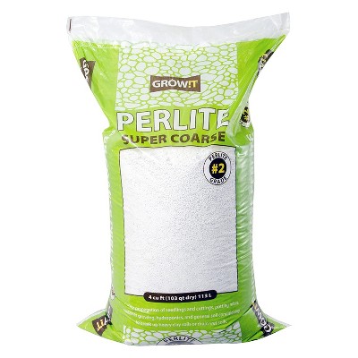 GROW!T Super Coarse #2 Perlite for Hydroponic Greenhouses Gardens Potting Soil 4 Cubic Feet