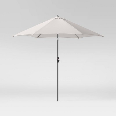9' Veranda Stripe Round Patio Umbrella DuraSeason Fabric™ Tan - Threshold™